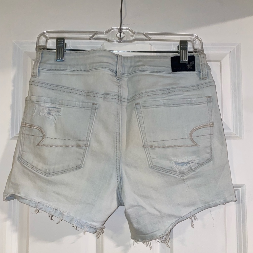 American Eagle Light Wash High Rise Shorts